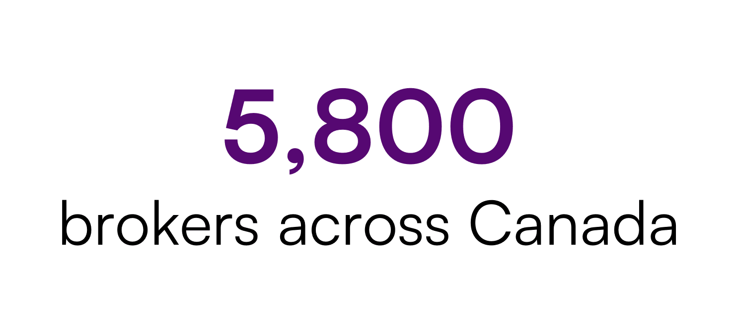 5,800 brokers across Canada